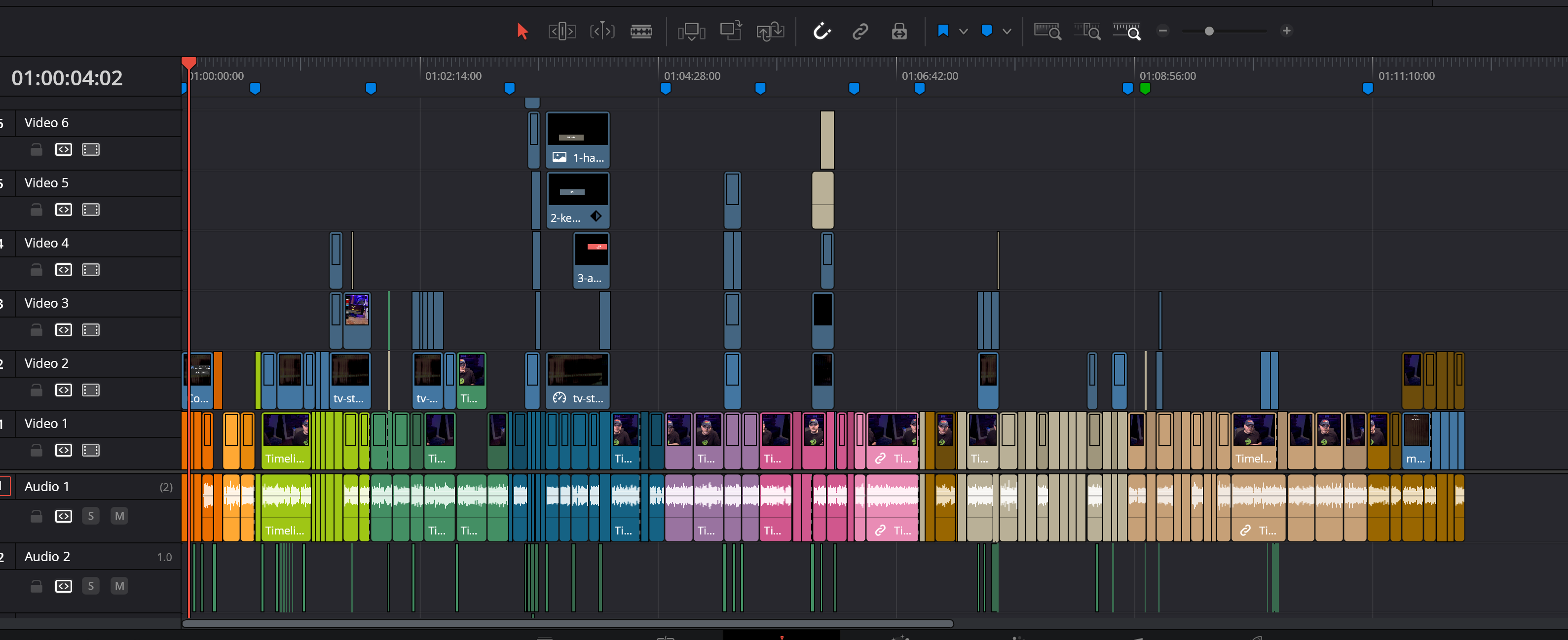 A screenshot of DaVinci Resolve's user interface